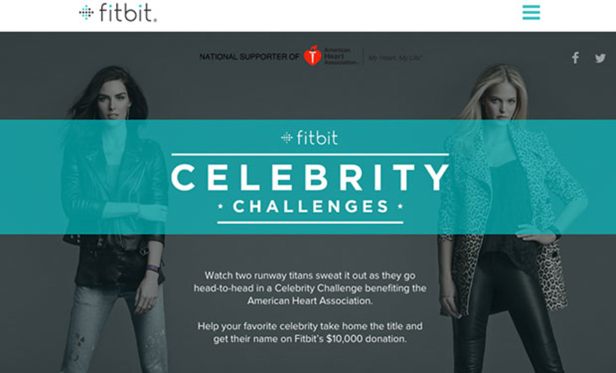 Models Erin Heatherton and Hilary Rhoda faced off in the first-ever Fitbit Celebrity Challenge. 